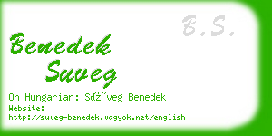 benedek suveg business card